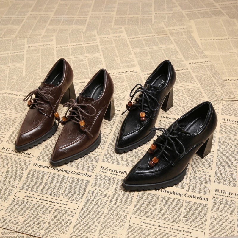 Pump Heel Block - Chaussures à talons hauts rétro à
