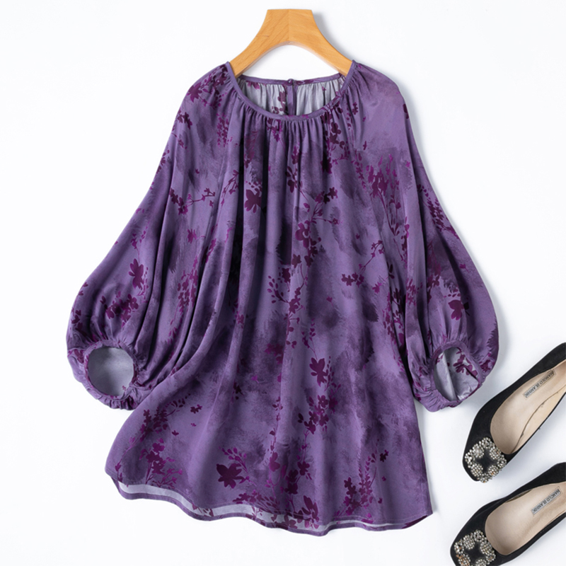 Silk Blouse - Femmes soie Blouse 100% mûrier crêpe