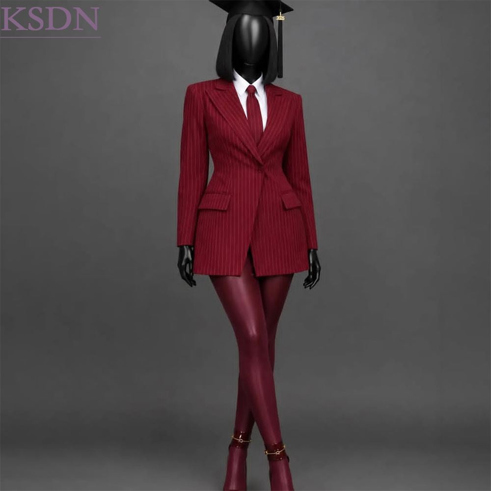 Womens Blazer - Blazer élégant à rayures de haute
