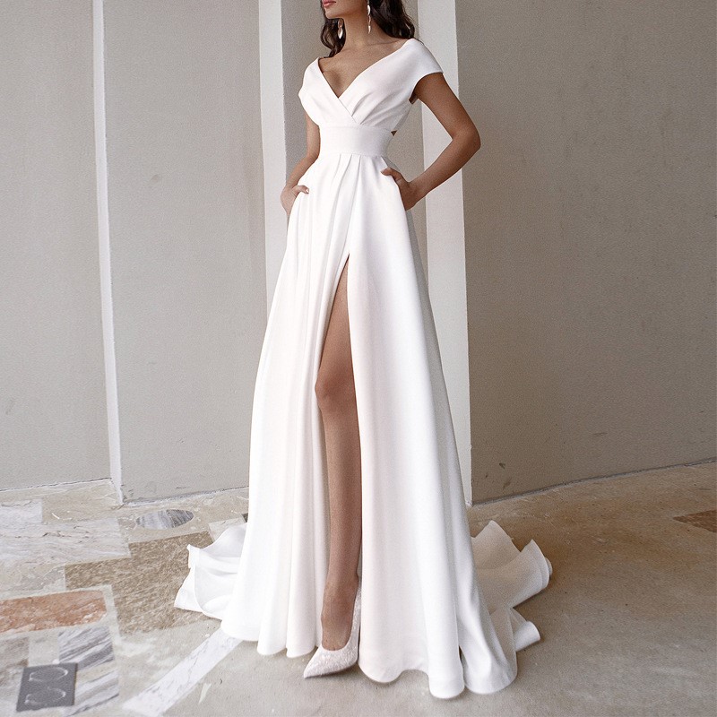 Women'S Red Formal Wear - Nouvelle Robe Longue Élégante pour Femme,