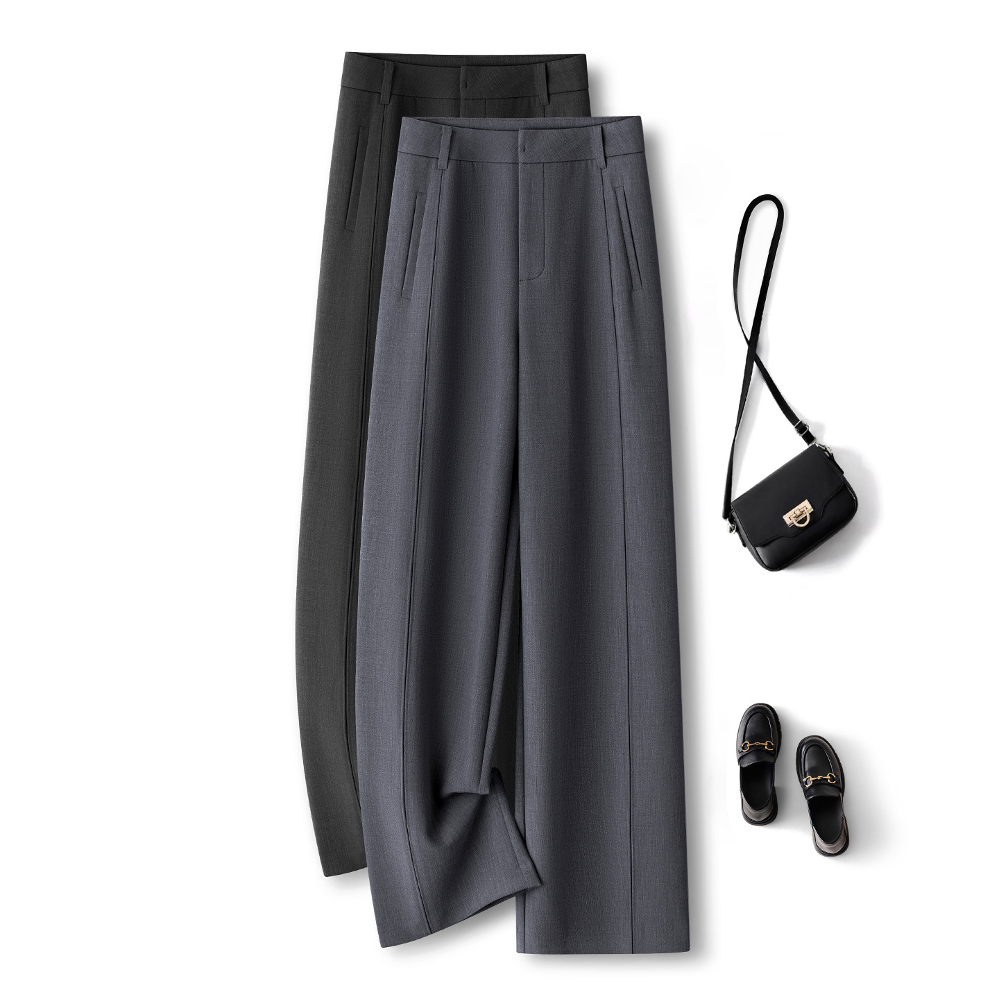 Pantalon large taille haute po - Tailored Trouser Wide avis et prix