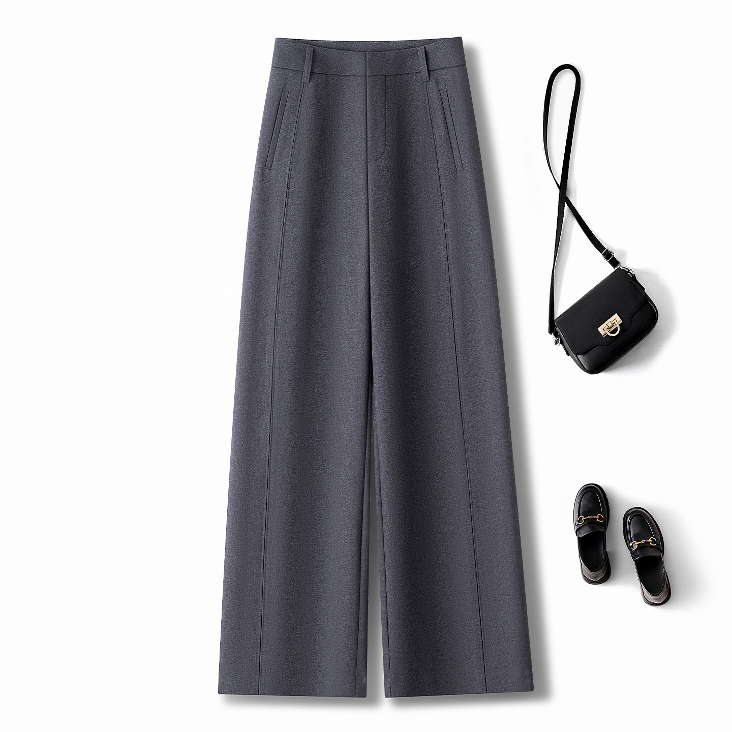 Pantalon large taille haute po - Tailored Trouser Wide avis et prix