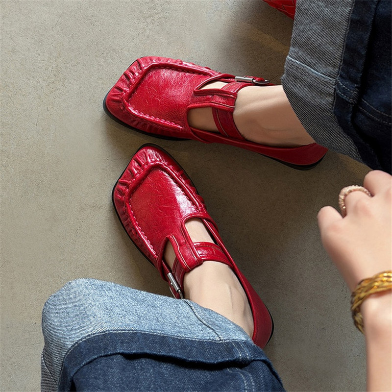 Chaussures en cuir véritable p - Womens Heels avis et prix
