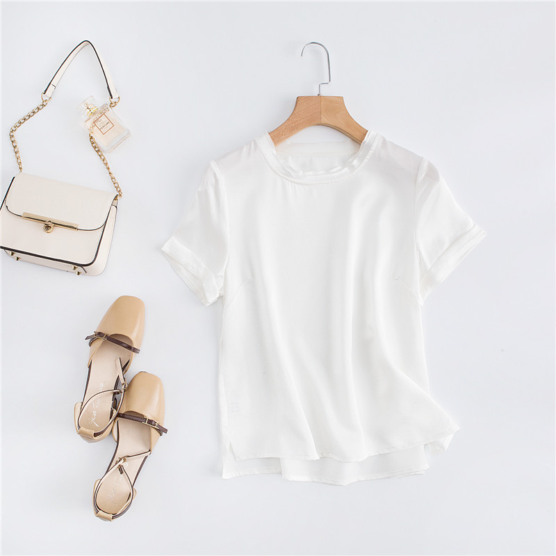 Sport glace soie à manches cou - Silk Blouse avis et prix