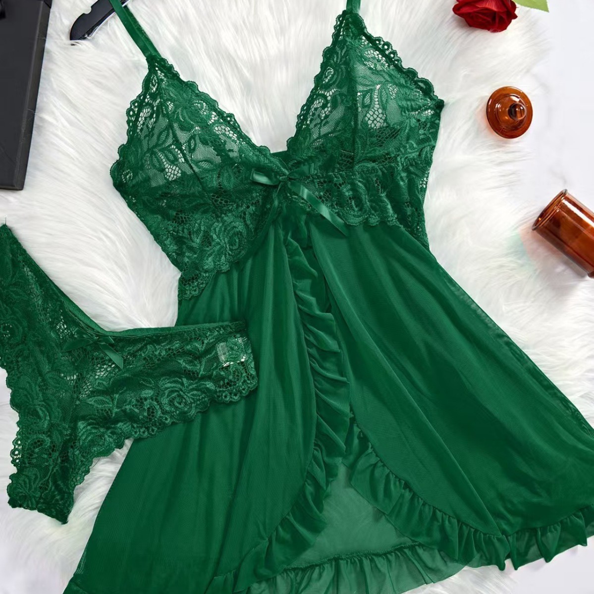Vêtements de nuit sexy pour fe - Lace Dress avis et prix