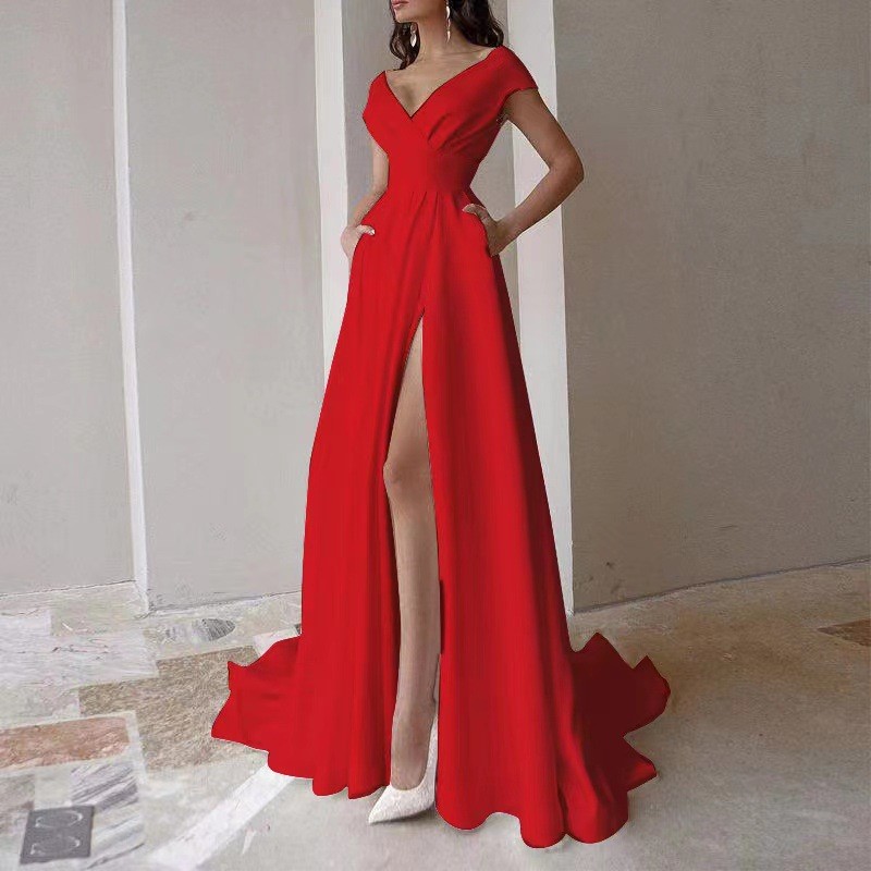 Nouvelle Robe Longue Élégante  - Women'S Red Formal Wear avis et prix